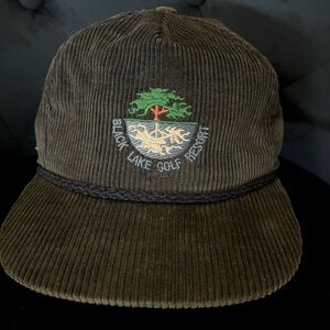 Black lake park golf resort , corduroy with navy blue rope